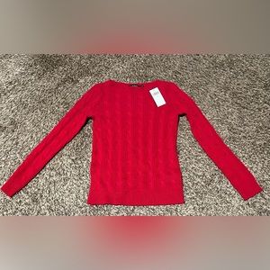 Ralph Lauren cable knit red sweater size small